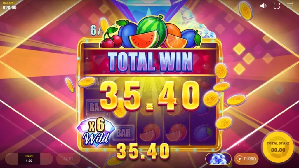 Tampilan visual slot Diamond Blitz 3 dengan simbol klasik dan latar belakang mewah