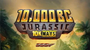 Tampilan visual slot 10,000 BC Jurassic 10K Ways dengan tema prasejarah